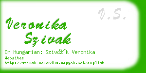 veronika szivak business card